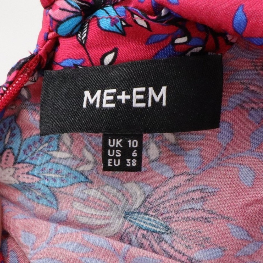 ME+EM Fuchsia Floral Wrap-Style Midi Dress - Picture 8 of 10